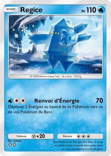 Carte Pokémon Regice de l'extension Aura Palpitante