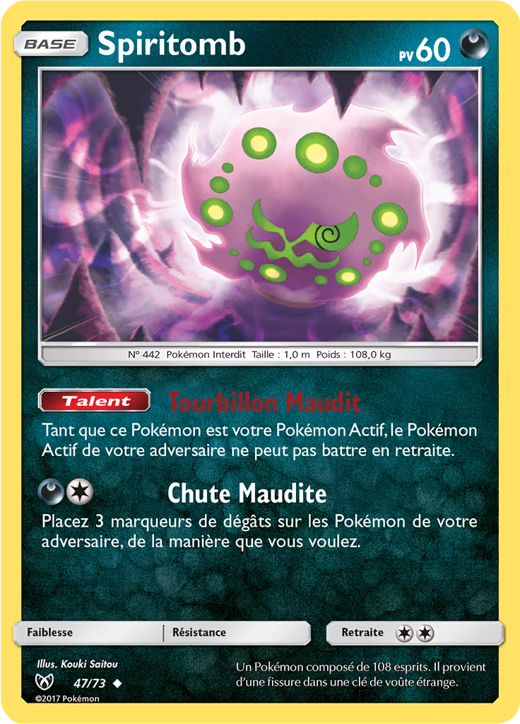 Carte Pokémon Spiritomb de l'extension Légendes Brillantes