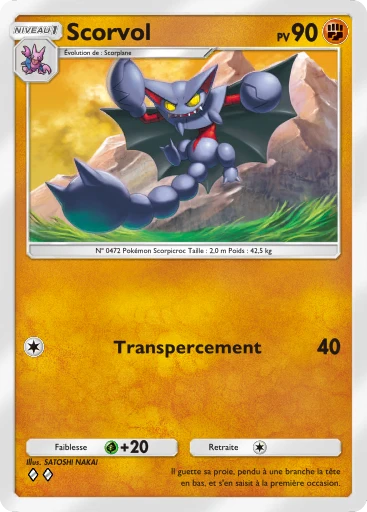 Carte Pokémon Scorvol de l'extension Aura Palpitante