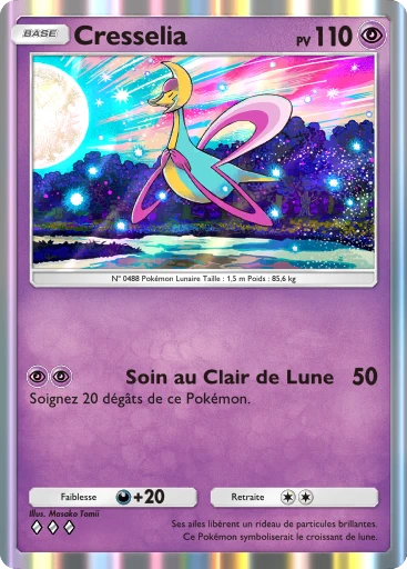 Carte Pokémon Cresselia de l'extension Choc Spatio-Temporel