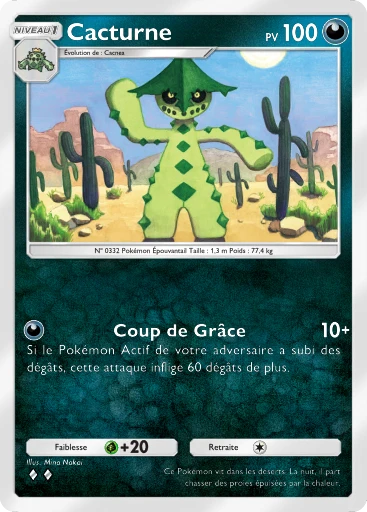Carte Pokémon Cacturne de l'extension Jours Heureux