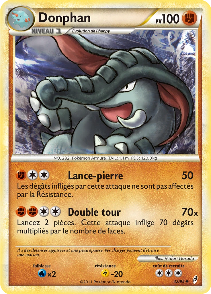 Carte Pokémon Donphan de l'extension L'appel des Légendes