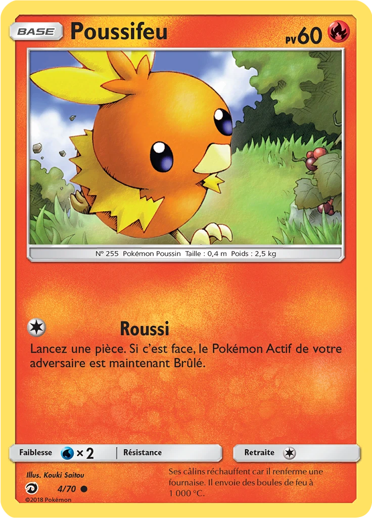 Carte Pokémon Poussifeu de l'extension Majesté Des Dragons