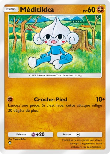 Carte Pokémon Méditikka de l'extension Crise Interdimensionnelle