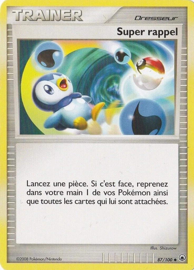 Carte Pokémon Super rappel de l'extension Aube Majestueuse