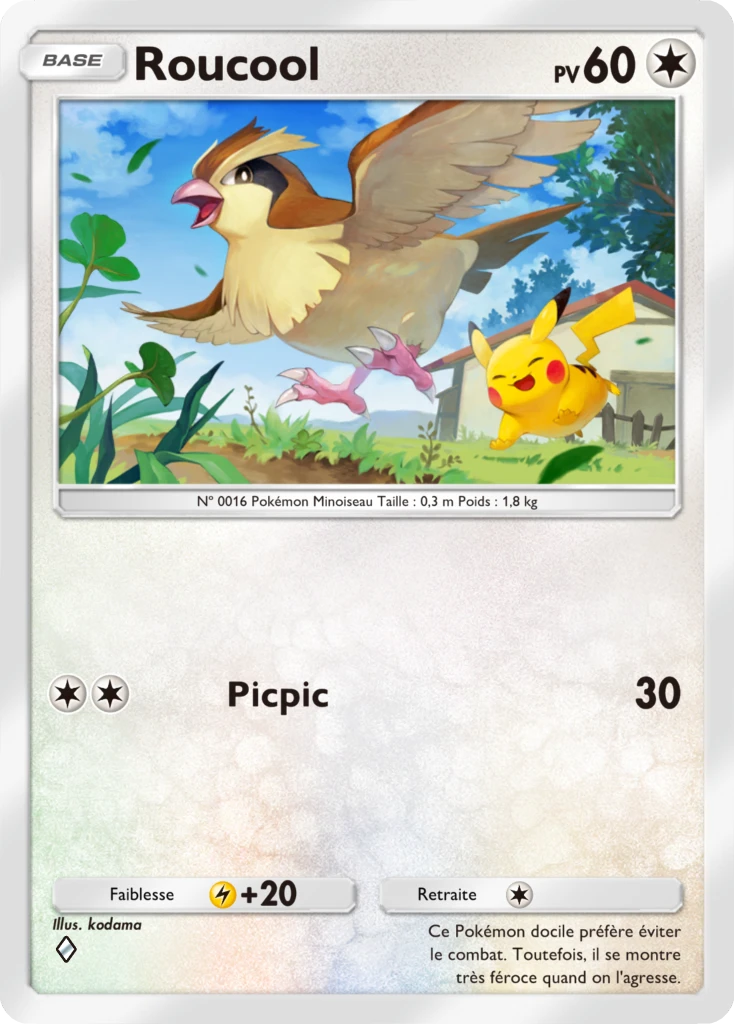 Carte Pokémon Roucool de l'extension Méga-Ascension