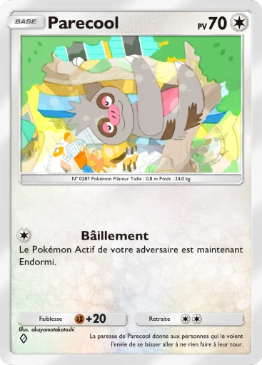 Carte Pokémon Parecool de l'extension Parade Onirique