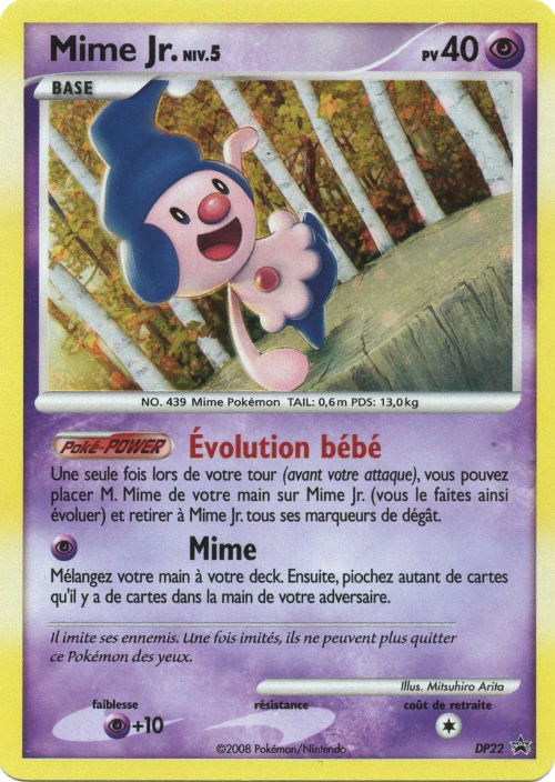 Carte Pokémon Mime Jr. de l'extension Promo DP
