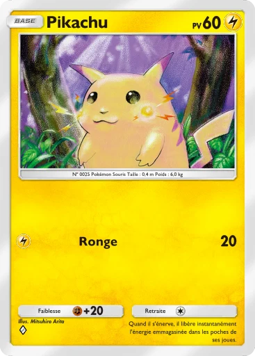 Carte Pokémon Pikachu de l'extension Puissance Génétique