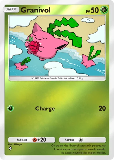 Carte Pokémon Granivol de l'extension Booster de Luxe ex