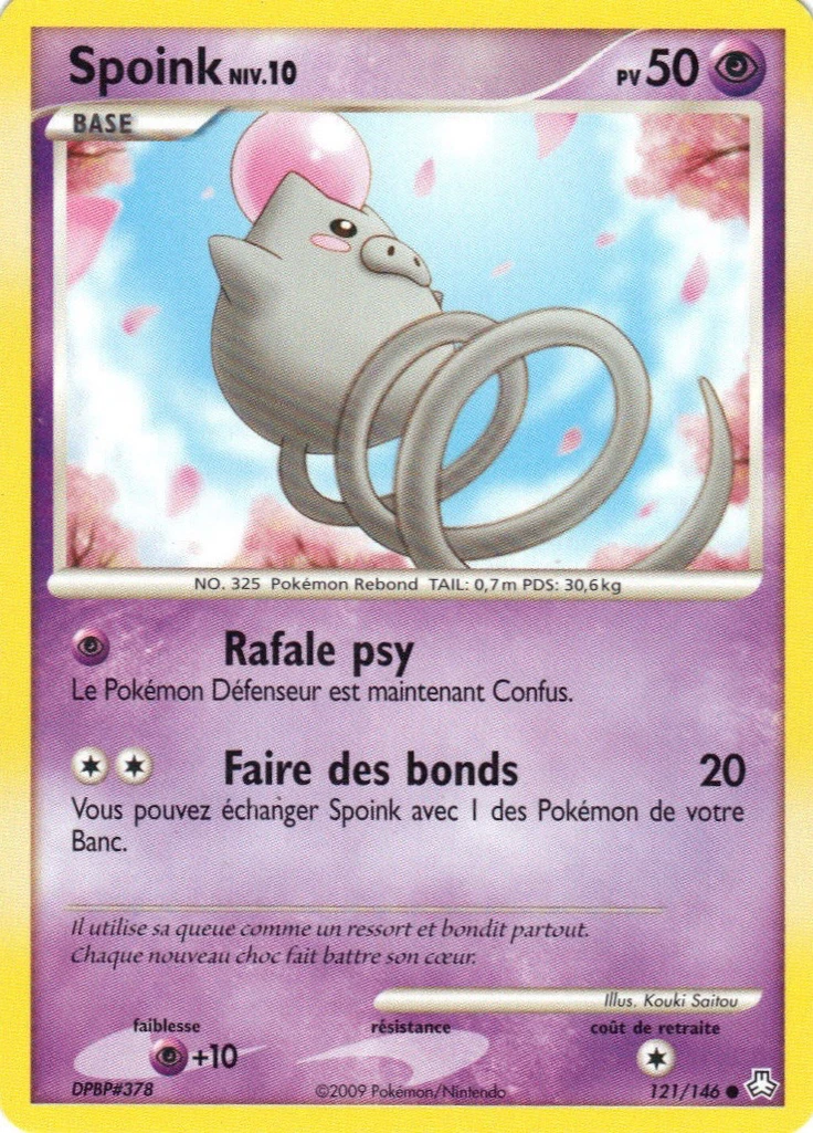 Carte Pokémon Spoink de l'extension Éveil des Légendes