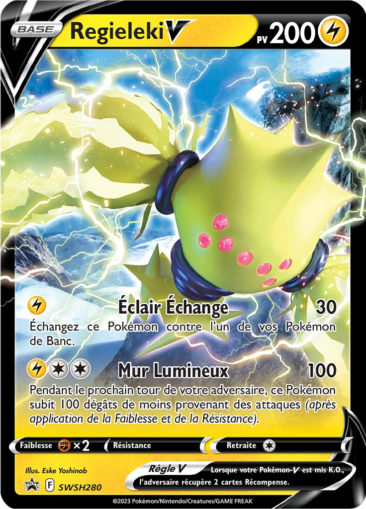 Carte Pokémon Regieleki V de l'extension Promo SWSH