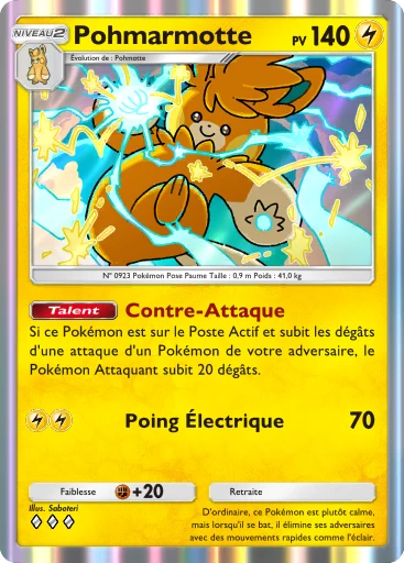 Carte Pokémon Pohmarmotte de l'extension Réjouissances Rayonnantes