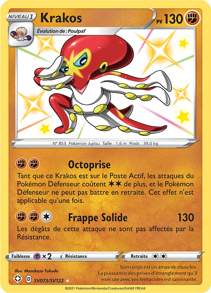 Carte Pokémon Krakos de l'extension Destinées Radieuses
