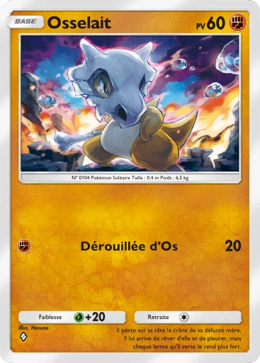 Carte Pokémon Osselait de l'extension L'Ambition de la Team Rocket
