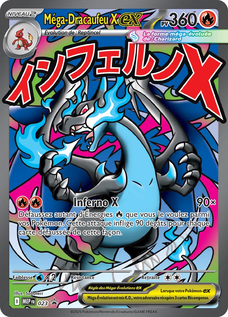 Carte Pokémon Méga-Dracaufeu X-ex de l'extension MEP Black Star Promos