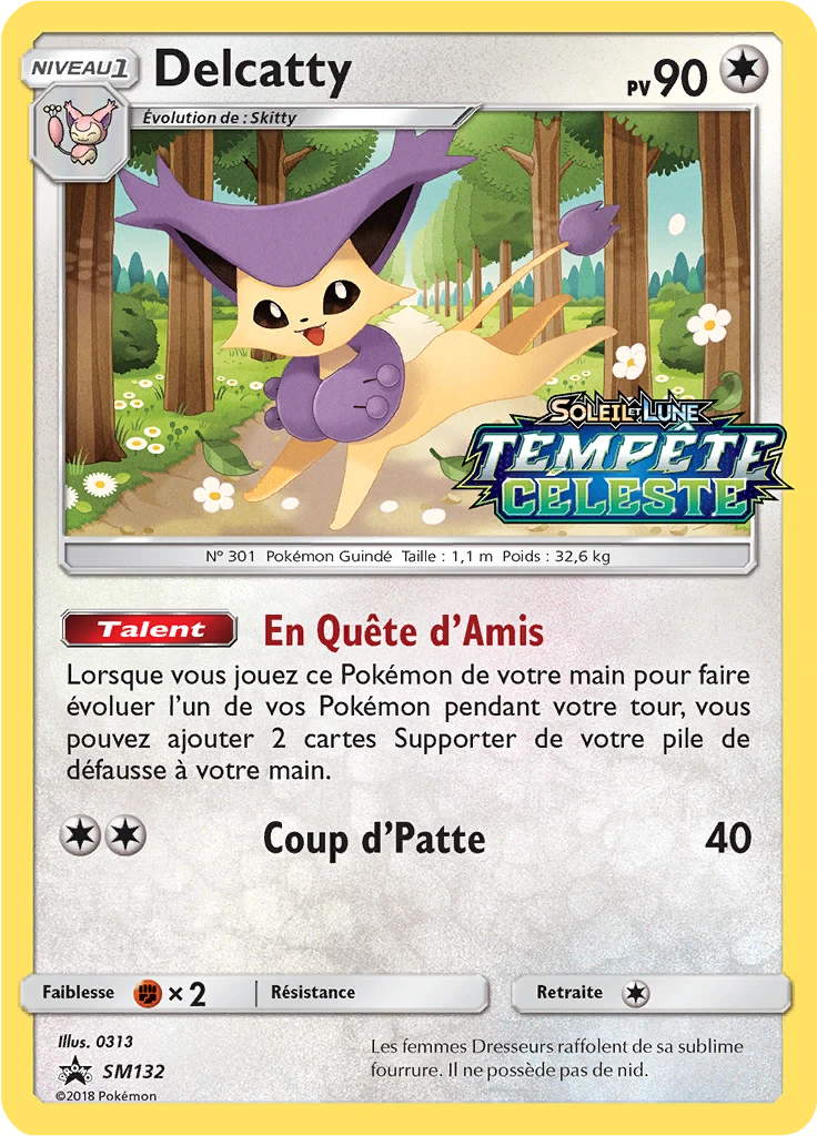 Carte Pokémon Delcatty de l'extension Promo SM