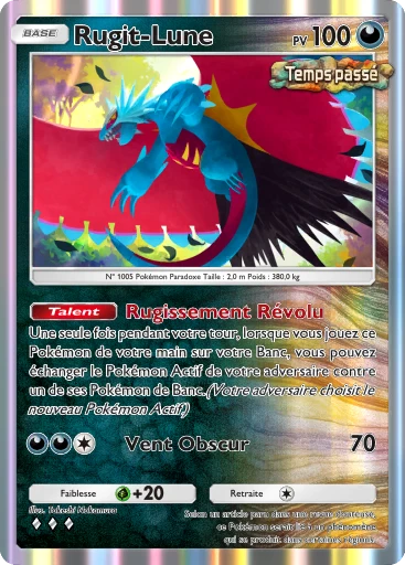 Carte Pokémon Rugit-Lune de l'extension Booster de Luxe Méga