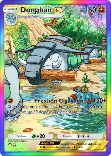 Carte Pokémon Donphan-ex de l'extension Sagesse entre Ciel et Mer