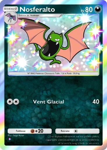 Carte Pokémon Nosferalto de l'extension Aura Palpitante
