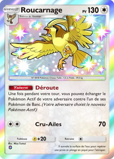 Carte Pokémon Roucarnage de l'extension Crise Interdimensionnelle