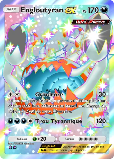 Carte Pokémon Engloutyran-ex de l'extension Embrasement Écarlate