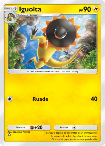 Carte Pokémon Iguolta de l'extension Gardiens Astraux