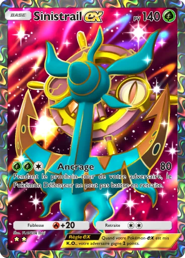 Carte Pokémon Sinistrail-ex de l'extension Gardiens Astraux