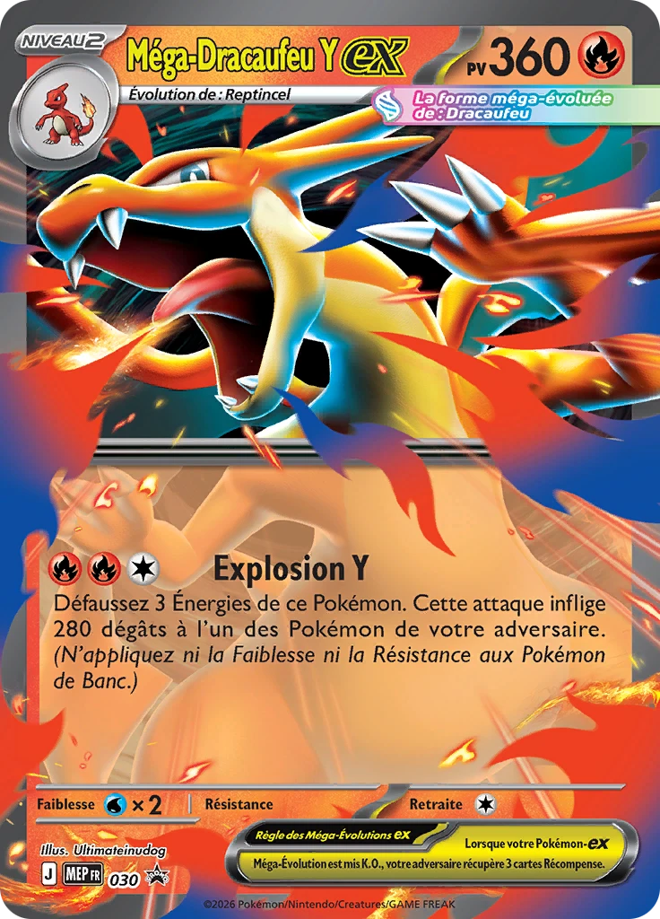 Carte Pokémon Méga-Dracaufeu Y-ex de l'extension MEP Black Star Promos