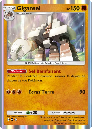 Carte Pokémon Gigansel de l'extension Propulsion Paradoxe