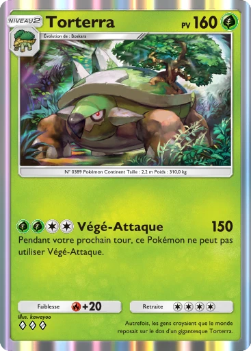Carte Pokémon Torterra de l'extension Choc Spatio-Temporel
