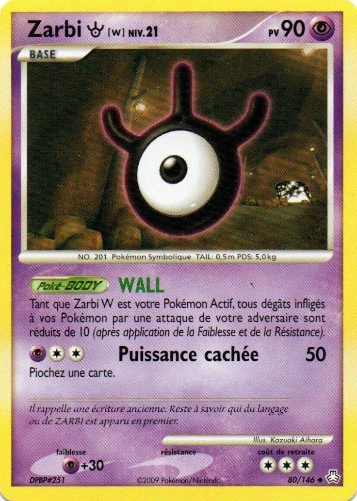 Carte Pokémon Zarbi W de l'extension Éveil des Légendes