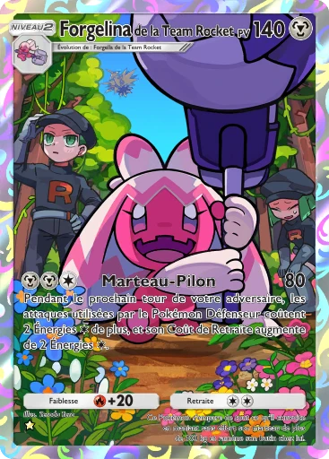 Carte Pokémon Forgelina de la Team Rocket de l'extension L'Ambition de la Team Rocket