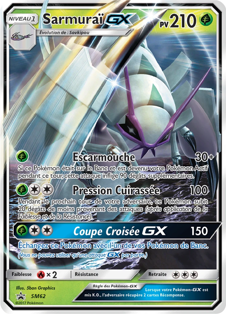 Carte Pokémon Sarmuraï GX de l'extension Promo SM