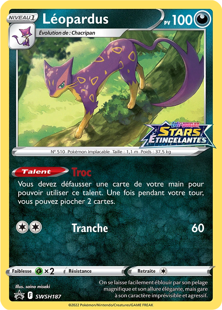 Carte Pokémon Léopardus de l'extension Promo SWSH