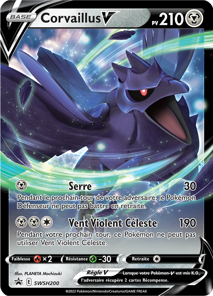 Carte Pokémon Corvaillus V de l'extension Promo SWSH