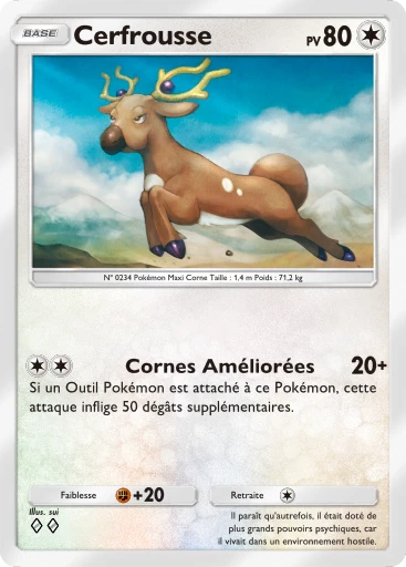 Carte Pokémon Cerfrousse de l'extension Sagesse entre Ciel et Mer