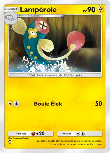 Carte Pokémon Lampéroie de l'extension Source Secrète