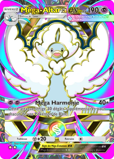 Carte Pokémon Méga-Altaria-ex de l'extension Booster de Luxe Méga