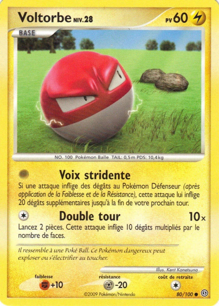 Carte Pokémon Voltorbe de l'extension Tempête