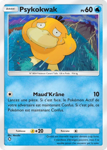 Carte Pokémon Psykokwak de l'extension Domination Céleste