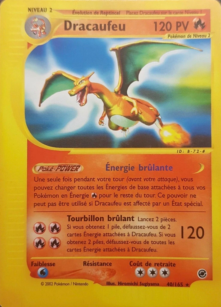 Carte Pokémon Dracaufeu de l'extension Expedition
