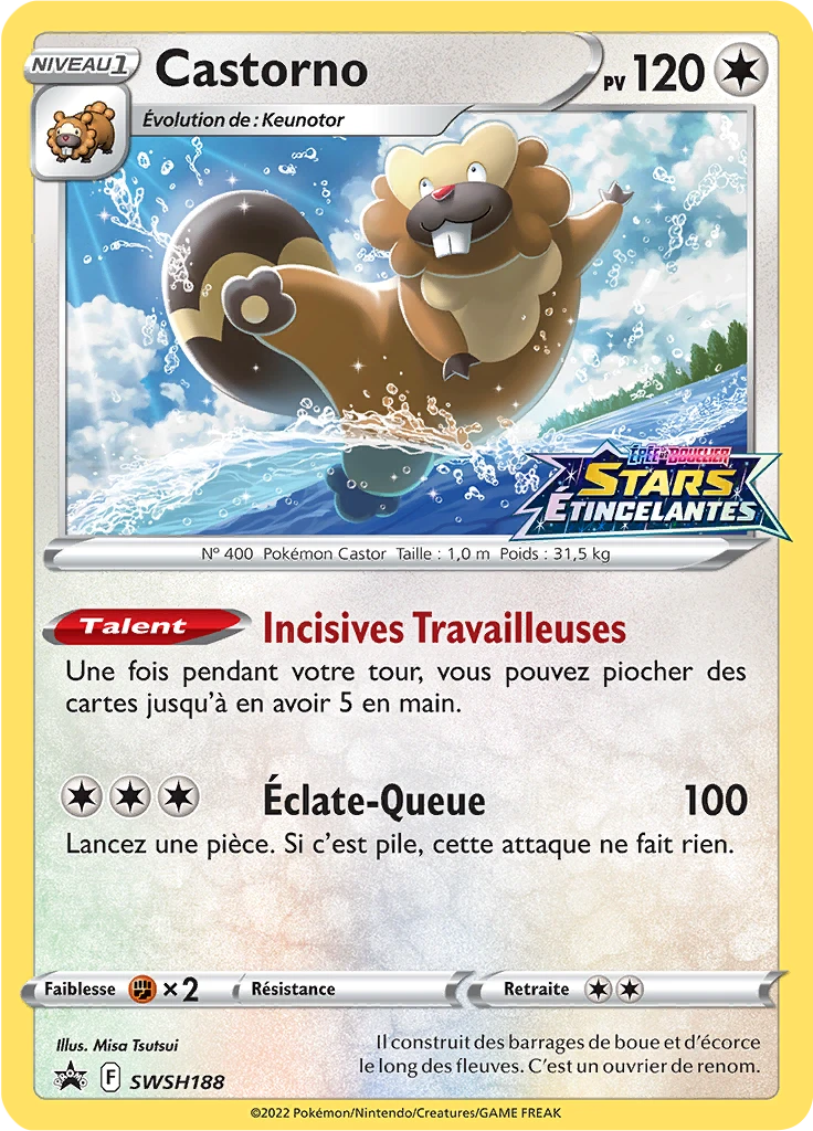 Carte Pokémon Castorno de l'extension Promo SWSH