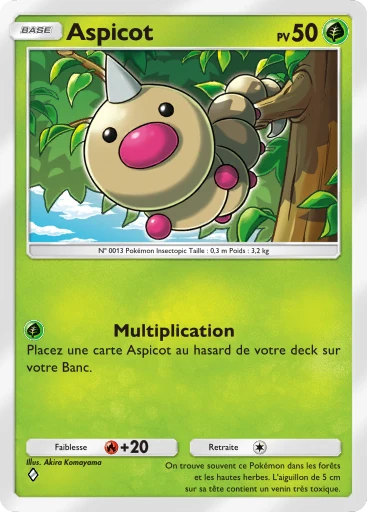 Carte Pokémon Aspicot de l'extension Booster de Luxe ex