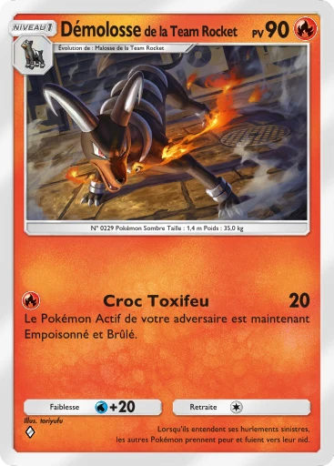 Carte Pokémon Démolosse de la Team Rocket de l'extension L'Ambition de la Team Rocket