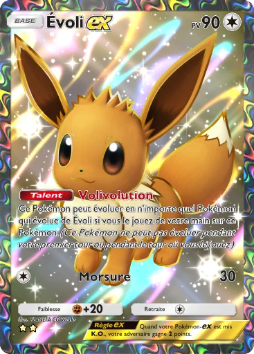 Carte Pokémon Évoli-ex de l'extension La Clairière d'Évoli