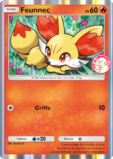 Carte Pokémon Feunnec de l'extension Promo-B