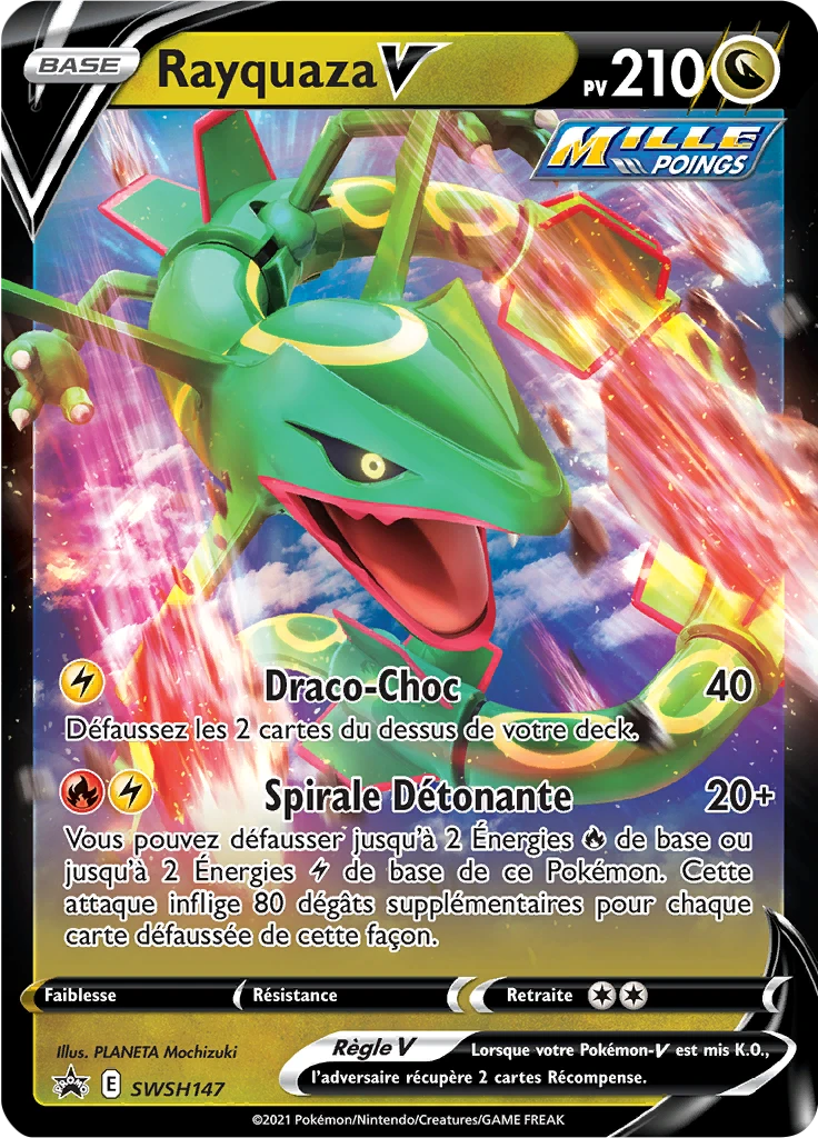 Carte Pokémon Rayquaza V de l'extension Promo SWSH