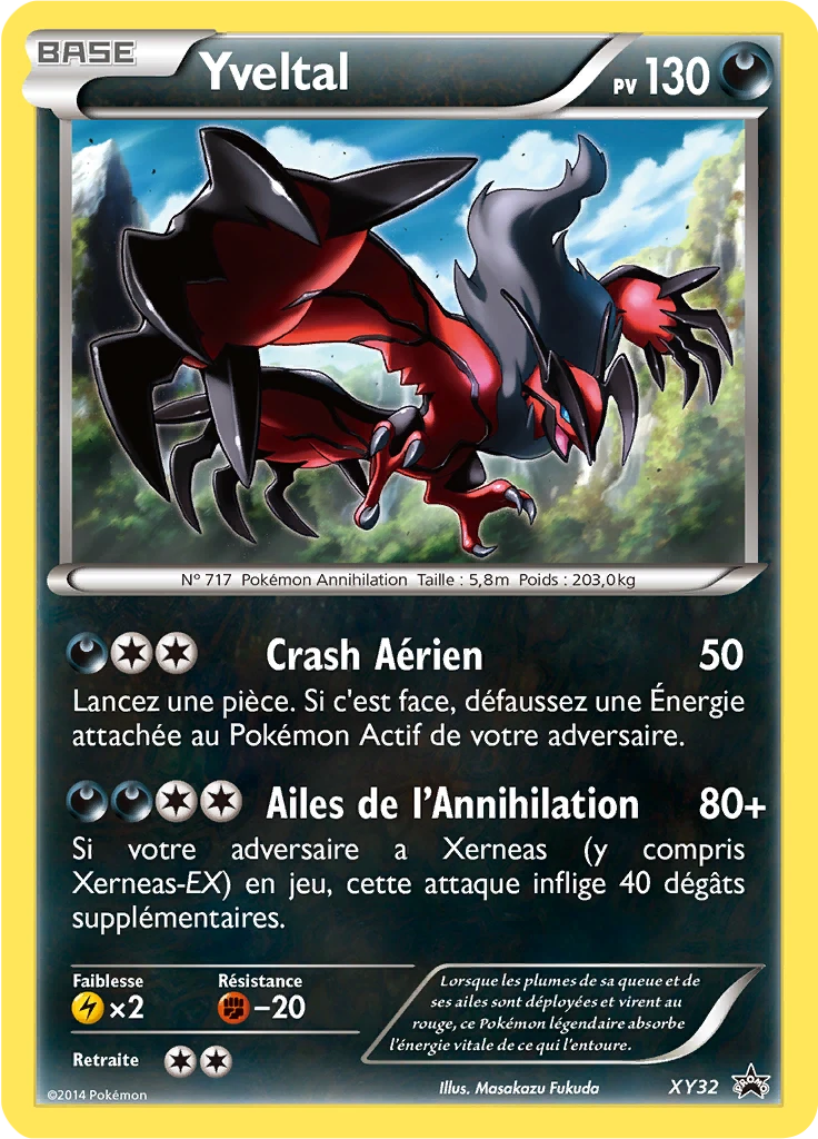 Carte Pokémon Yveltal de l'extension Promo XY