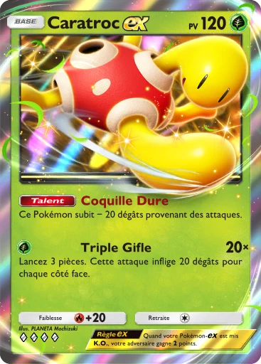 Carte Pokémon Caratroc-ex de l'extension Booster de Luxe ex
